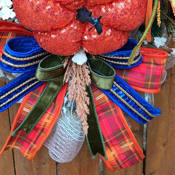 Fall Wreath, Fall Door Decor, Wreath For Fall, Fall Decoration, Autumn Wreath - Picture 9 of 10
